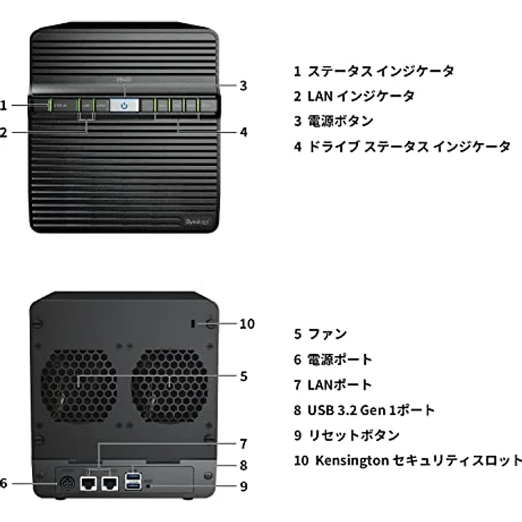 Synology DiskStation DS423, 4 Bay NAS mit 72 TB Rohkapazität, Schwarz – Bild 5