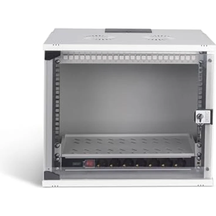 Digitus 19" Netzwerk-Set SOHO PRO, 9HE Wandgehäuse und Zubehör, Serverschrank, grau – Bild 3