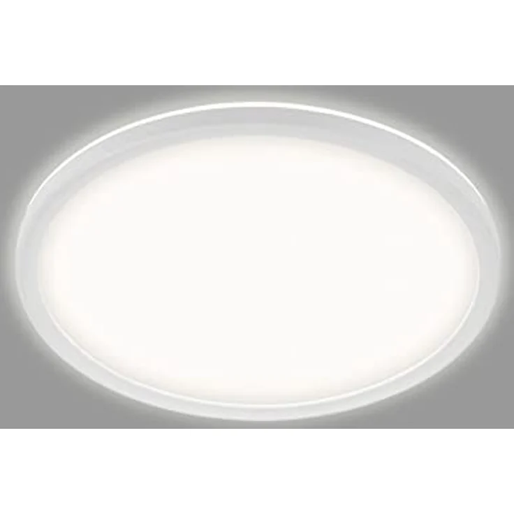 TELEFUNKEN LED Bad Deckenleuchte mit Backlight, IP44 Badezimmerlampe, ultraflach, neutralweißes Licht, Weiß, 290x35 mm (DxH) – Bild 1