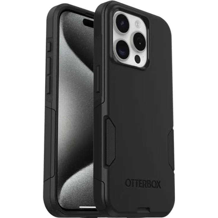 OtterBox Commuter Hülle für iPhone 15 Pro, sturzsicher, 3X Schwarz, ohne Einzelhandelsverpackung – Bild 1