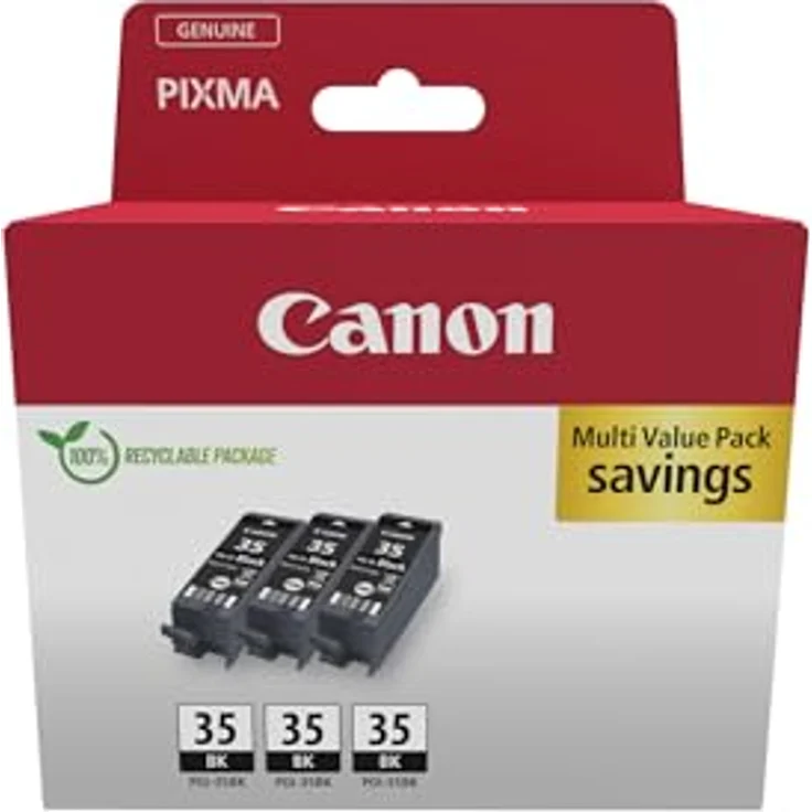 Canon PGI-35 Tintenpatronen 3-Pack, schwarze Original Tintenpatronen für PIXMA iP100, iP110, TR150 – Bild 1