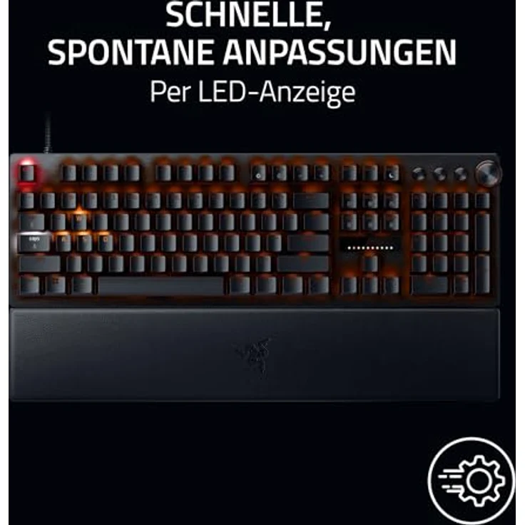 Razer Huntsman V3 Pro - Analoges optisches E-Sport-Keyboard (Schnellfeuer-Trigger, Multifunktionaler digitaler Drehregler, Texturierte Doubleshot-PBT-Tastenkappen) DE-Layout | Schwarz – Bild 3