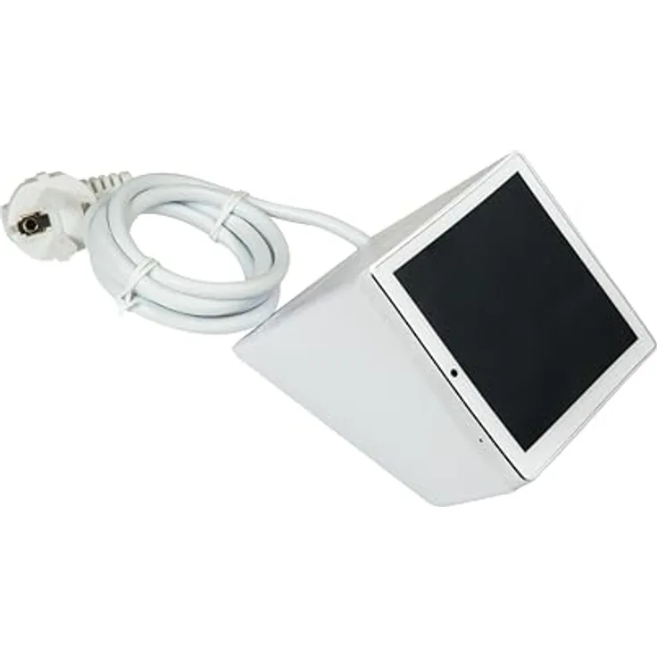 Shelly Wall Display Stand White, eleganter Smart Home Hub für flexible Platzierung mit USB-Ladeoption, Weiss