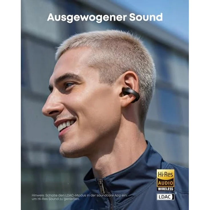 soundcore AeroClip by Anker Open-Ear Bluetooth Earbuds, sicherer Halt, 12mm Treiber, Hi-Res, Open-Ring Design – Bild 5