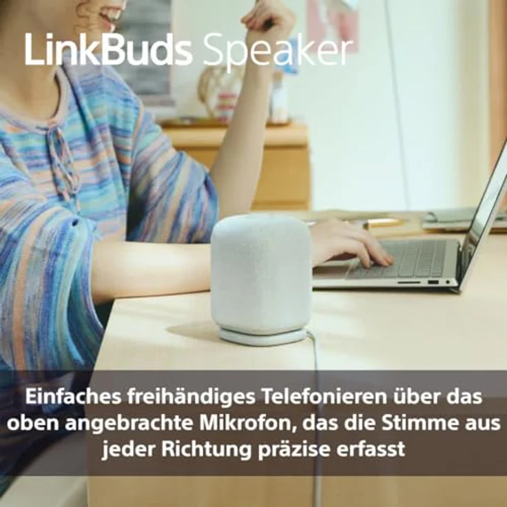 Sony LinkBuds Lautsprecher - Kabelloser Bluetooth tragbarer Lautsprecher, Ultimativer Tiefer Bass, IP67, Wasserdicht, Staubdicht, Stoßfest, 12h Akku, Klare Gesprächsqualität, Für Draußen - Schwarz – Bild 5