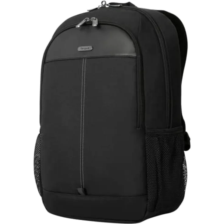 Targus Classic Backpack, Notebook Rucksack bis 40,6 cm (16 Zoll), schwarz, mit gepolstertem Hauptfach und Trolley-Gurt – Bild 2