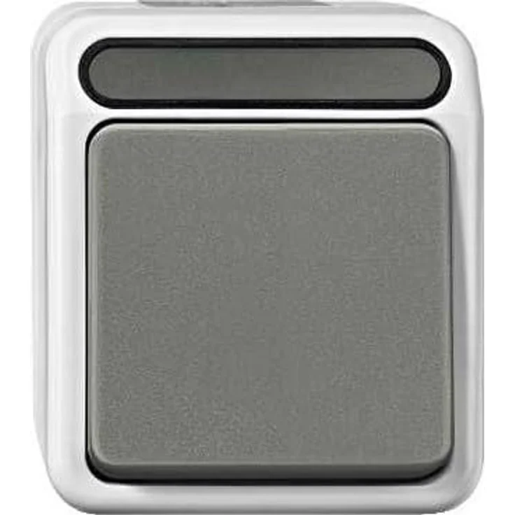 Schneider Electric Merten Schuko-Steckdose Aquastar, 1-fach, 2-polig+E mit Klappdeckel, IP44, lichtgrau, Artikelnummer MEG2300-8029 – Bild 2