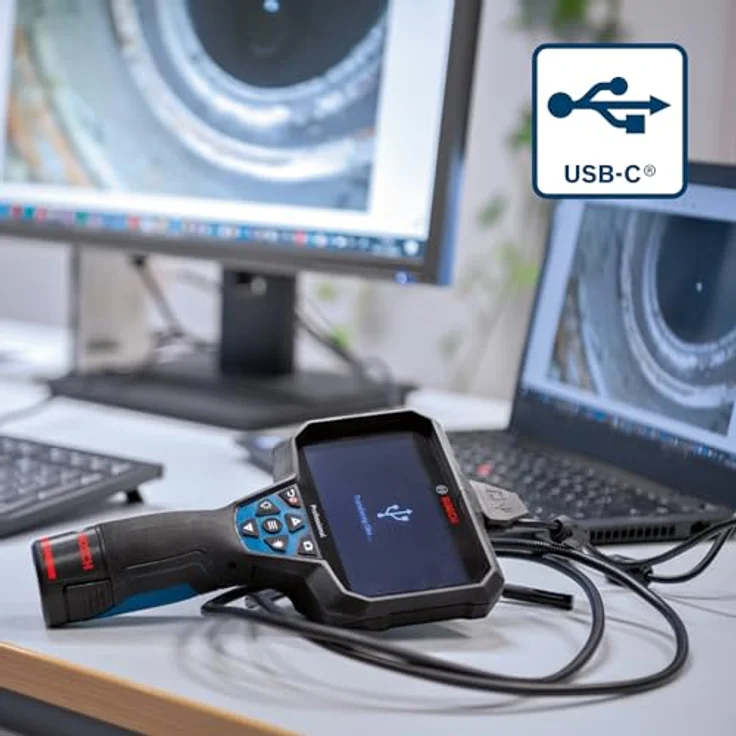 Bosch Professional Inspektionskamera GIC 12V-5-27 C, 5" Display, 1280 x 720 Pixel, IP67, inklusive 1 x Akku GBA 12V 2.0Ah in L-BOXX – Bild 2