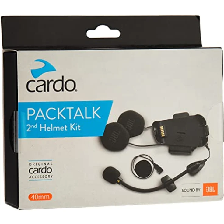 Cardo PACKTALK Zweites Helm-Kit Sound by JBL Gegensprechanlage - Schwarz, Audio-Kit mit 40-mm-Sound von JBL-Lautsprechern. Geeignet für nahezu alle Helme (ausser Halbhelme) – Bild 2