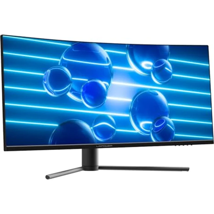 LC-POWER LC-M34-UWQHD-180-C 34 Zoll UWQHD Ultrawide Curved Monitor, 3440 x 1440, 180 Hz, 1 ms MPRT, HDR 400, VA Panel, Schwarz – Bild 1