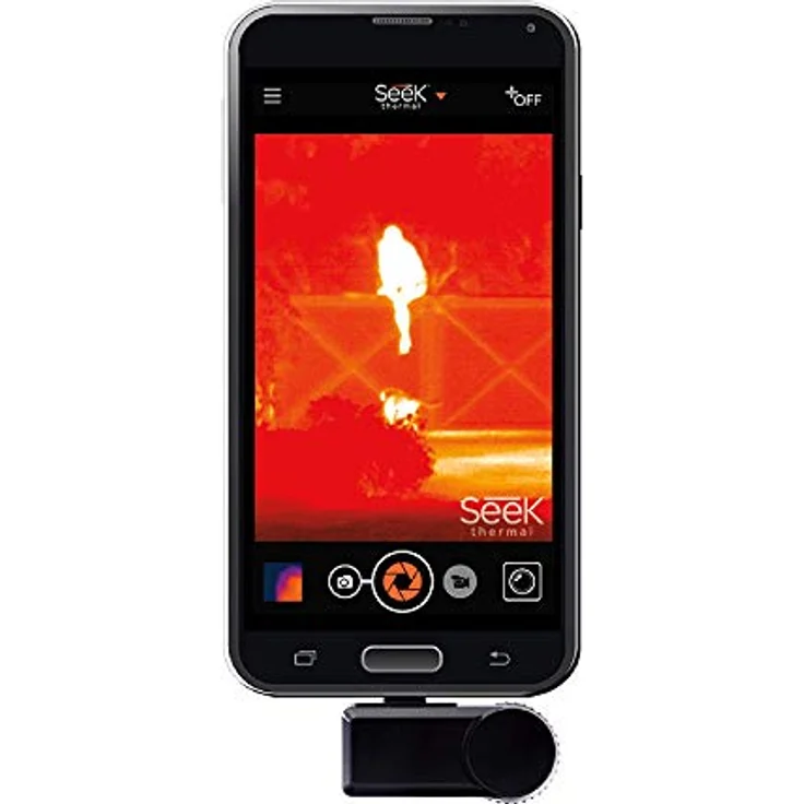 Seek Thermal CompactXR Preiswerte Wärmebildkamera mit Erweiterter Sichtweite, USB-C Anschluss und Wasserdichtem Schutzgehäuse Kompatibel mit Android Smartphones - Schwarz – Bild 2
