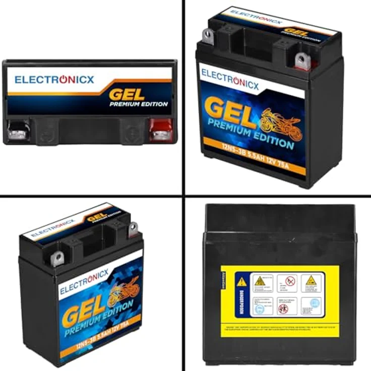 Electronicx Extreme Edition GEL Batterie 5.5Ah 12V für Motorrad, Roller und Quad – wartungsfrei, auslaufsicher, vibrationsfest – Bild 9