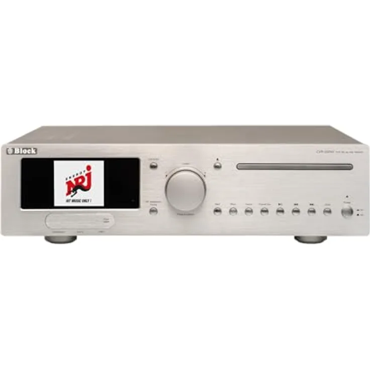 Block CVR-200 AV, 7.1 AV-Heimkinoreceiver mit Blu-ray-Laufwerk, 700 W Leistung, silber