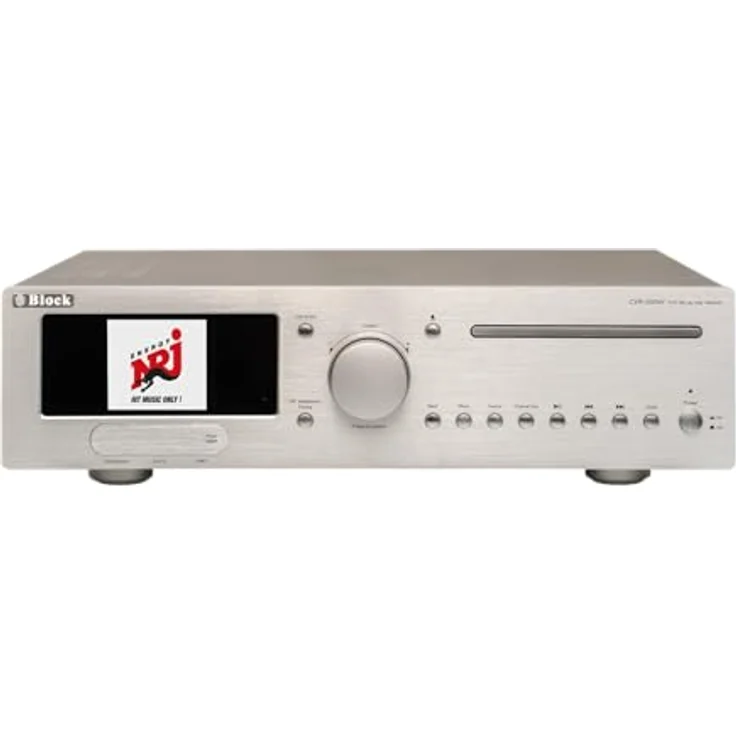 Block CVR-200 AV, 7.1 AV-Heimkinoreceiver mit Blu-ray-Laufwerk, 700 W Leistung, silber – Bild 1