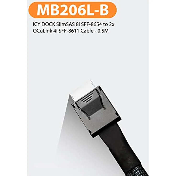Icy Dock SlimSAS 8i to 2 x OCulink 4i Kabel, PCIe 4.0, Hochgeschwindigkeitsdatenübertragung – Bild 6