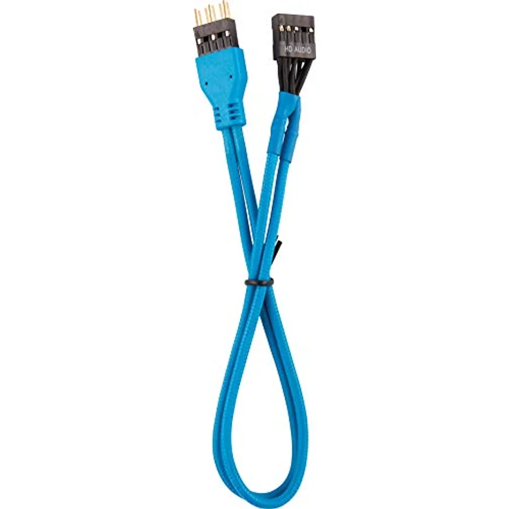 Corsair Premium Sleeved Front Panel Extension Kabel Verlängerungskit, Blau – Bild 2