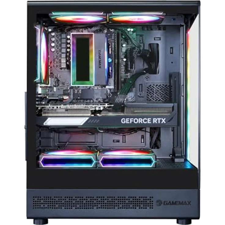 GameMax VISTA COC AB 7816, Gaming-PC mit Ryzen 5 9600X, 16GB DDR5, 1TB SSD und RTX 5060Ti (16GB), ARGB-Beleuchtung, Windows 11 Home – Bild 4