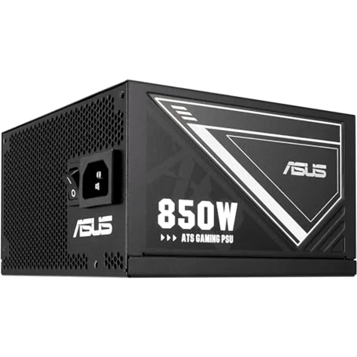 ASUS ATS-850G, 850 W PC Netzteil mit 80-Plus-Gold-Zertifizierung und Doppelkugellagerlüfter, Schwarz