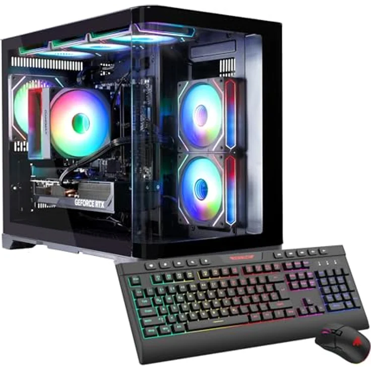 GAMEMAX HYPE-M BK 7804, Gaming-PC mit Ryzen 7 5700X, 16GB RAM, 1TB SSD, RTX 5070, Windows 11 – Bild 1