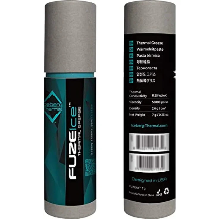 Iceberg Thermal FUZEIce Wärmeleitpaste mit 2-in-1 Spachtel CPU GPU Kühlkörperpaste 11,25 W/mK 7 g – Bild 5