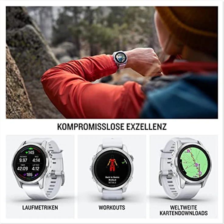 Garmin EPIX PRO (Gen 2) 42mm – GPS-Multisport-Smartwatch mit brillantem 1,2“ AMOLED-Display und Touch-/Tastenbedienung. TOPO-Karten, 60 Sport-Apps, Garmin Music, Garmin Pay, bis zu 10 Tage Akkulaufzeit – Bild 2