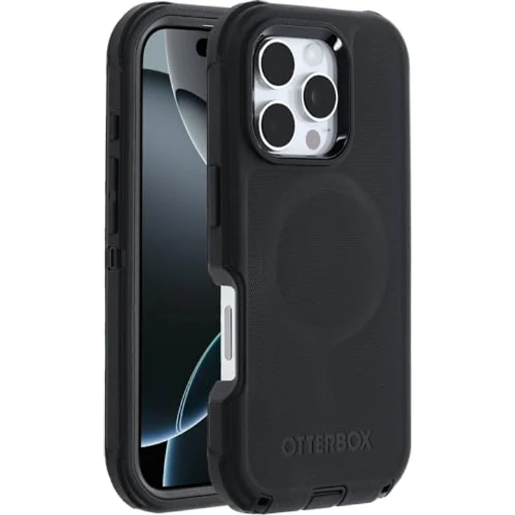 OtterBox Defender Series MagSafe Hülle für iPhone 16 Pro, stoßfest und sturzsicher, 7X militärstandard getestet, Schwarz – Bild 1