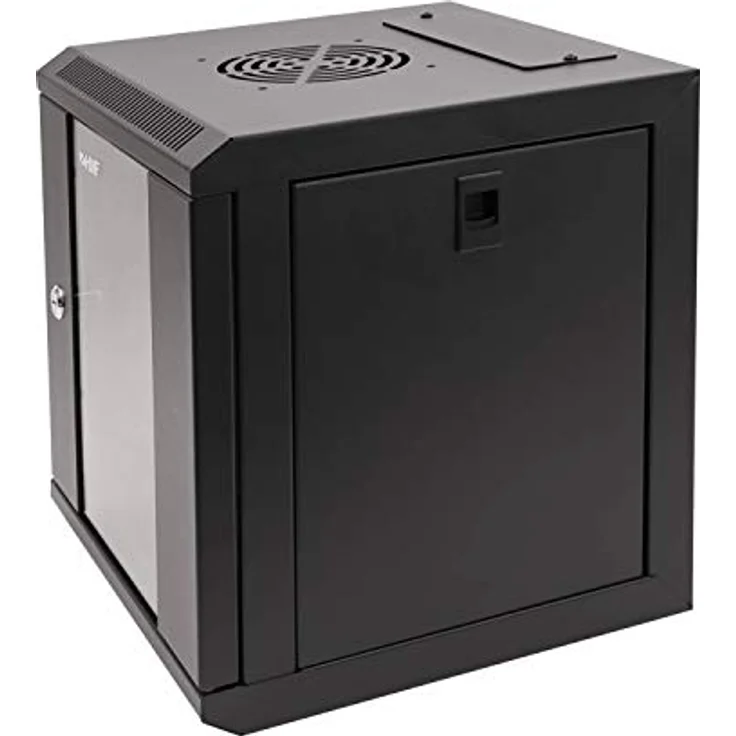 HMF Serverschrank 10 Zoll, 6 HE, Netzwerkschrank, Wandschrank, schwarz – Bild 5