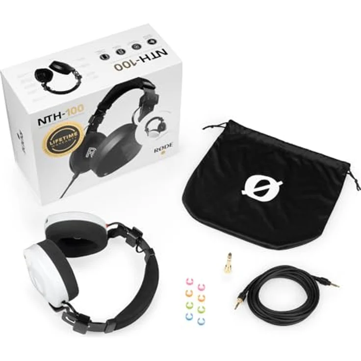 RØDE NTH-100 geschlossener Studio-Kopfhörer Weiß + keepdrum Wandhalter – Bild 3