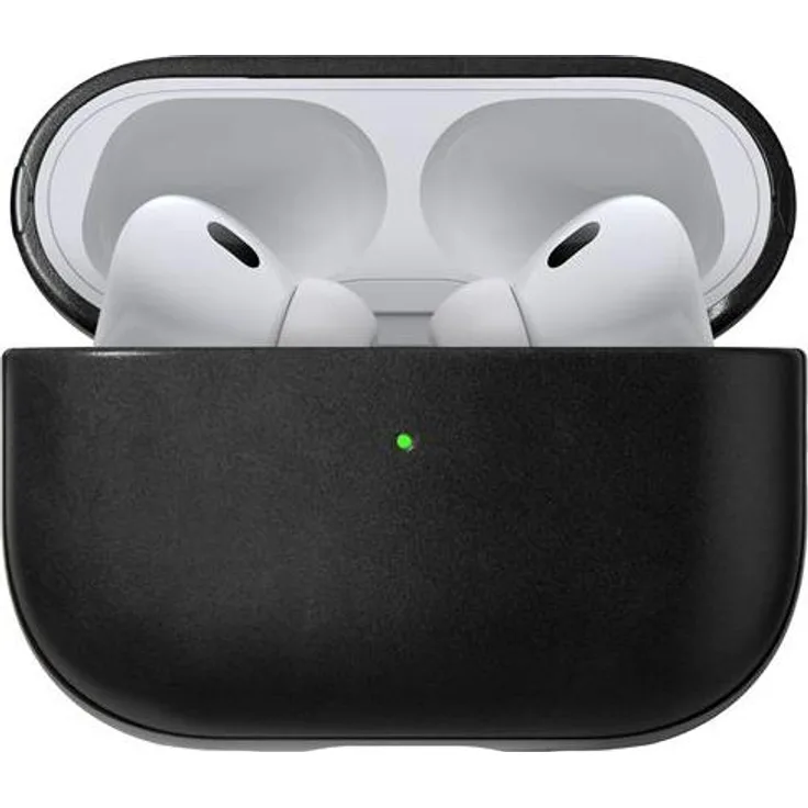 Nomad Modern Airpods Pro 2 Horween Leather -kotelosuoja, musta (Kopfhörer Hülle), Kopfhörertasche + Schutzhülle, Schwarz