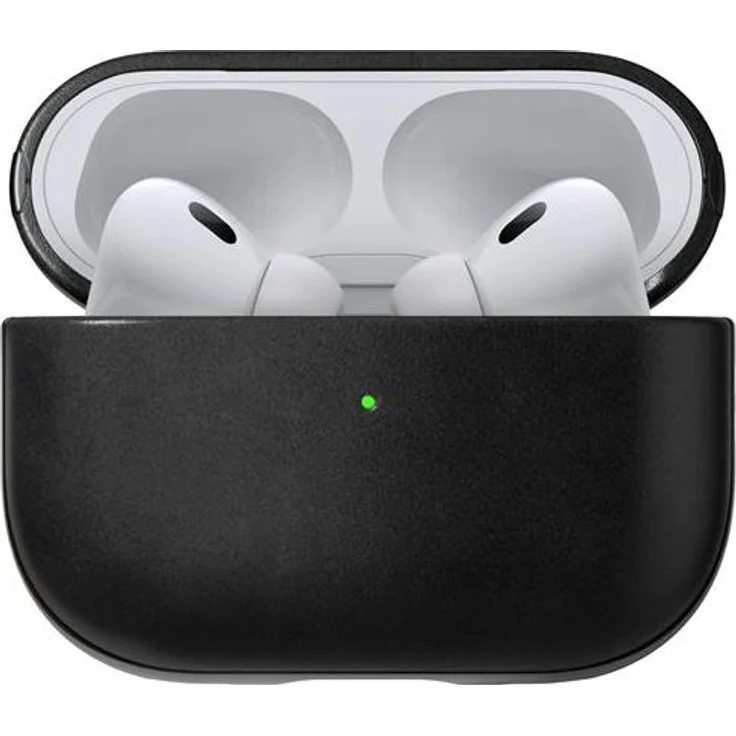 Nomad Modern Airpods Pro 2 Horween Leather -kotelosuoja, musta (Kopfhörer Hülle), Kopfhörertasche + Schutzhülle, Schwarz