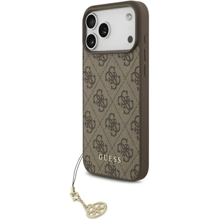 CG MOBILE Guess 4G Charms Collection, MagSafe kompatible Hartschalenhülle für iPhone 17 Pro Max, Braun, TPU/PC/Kunstleder – Bild 1