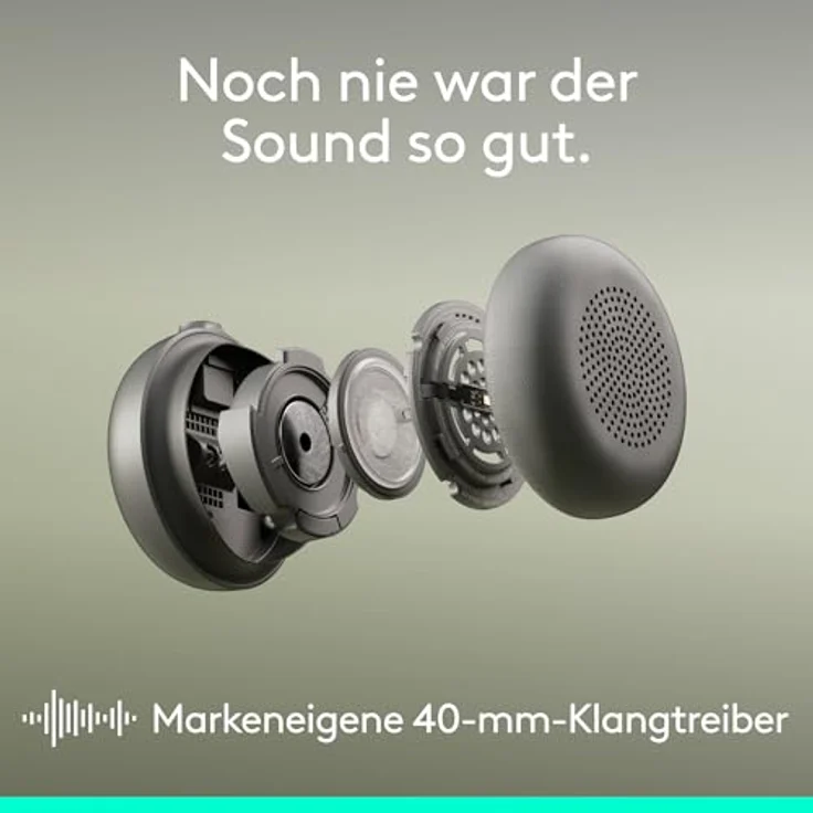 Logitech Zone Wireless 2 ES, kabelloses Headset mit adaptiver Hybrid-ANC, Bluetooth, Geräuschunterdrückung, Grafit – Bild 3