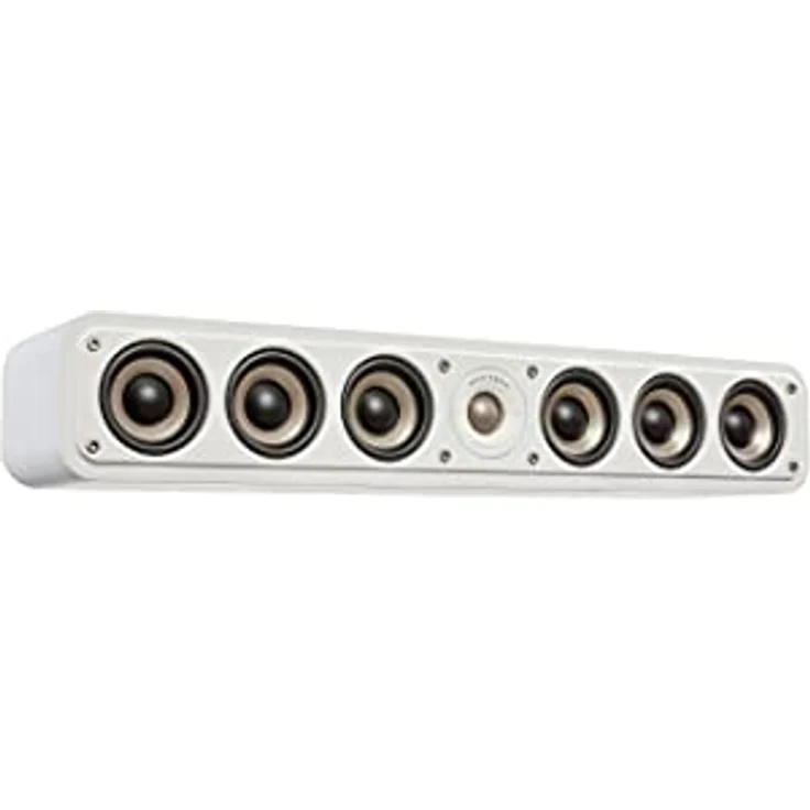 Polk Audio Signature Elite ES35 Centerlautsprecher, schlanker, hochauflösender Center Lautsprecher, Hi-Res zertifiziert, Dolby Atmos und DTS:X kompatibel (Stück), Weiß – Bild 1