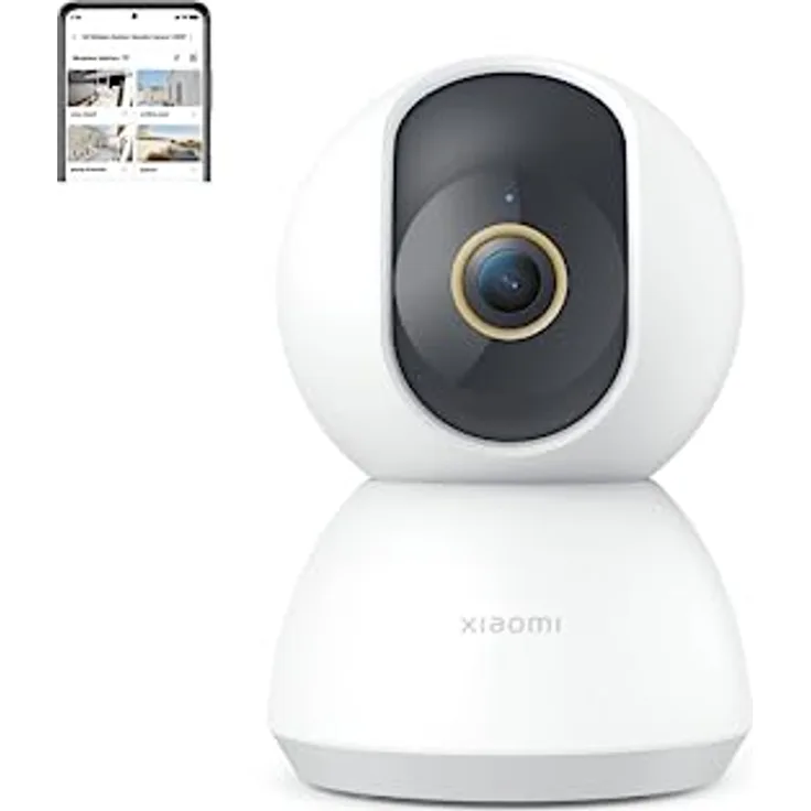 Xiaomi Smart Camera C300 Weiß 1080P 360° Rotation, Farb-Nachtsicht, Personenerkennung, Zwei-Wege-Anrufe, Datenverschlüsselung