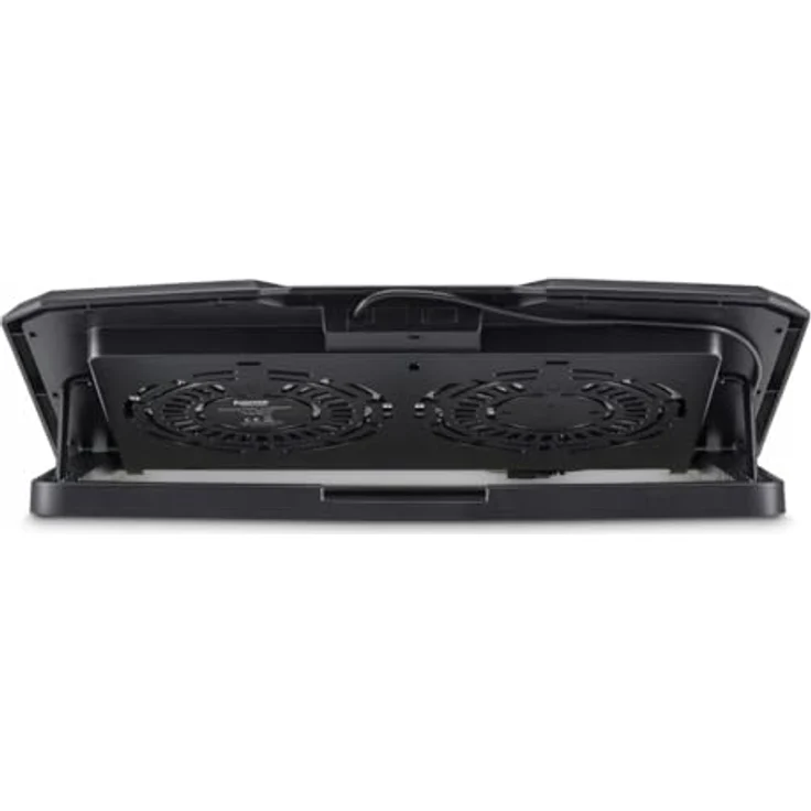 Hama Laptop-Kühler Aluminium, neigbar, leise, 2 Lüfter, bis 40 cm (15,6), SW – Bild 3