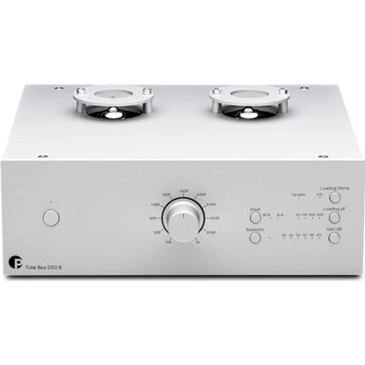 Pro-Ject Tube Box DS3 B, Dual-Mono True Balanced Röhren-Phono-Vorverstärker, Silber - Röhrenbestückung: 2x E88CC / 6922, stufenlose Eingangsimpedanz, 6 einstellbare Gain-Stufen – Bild 1