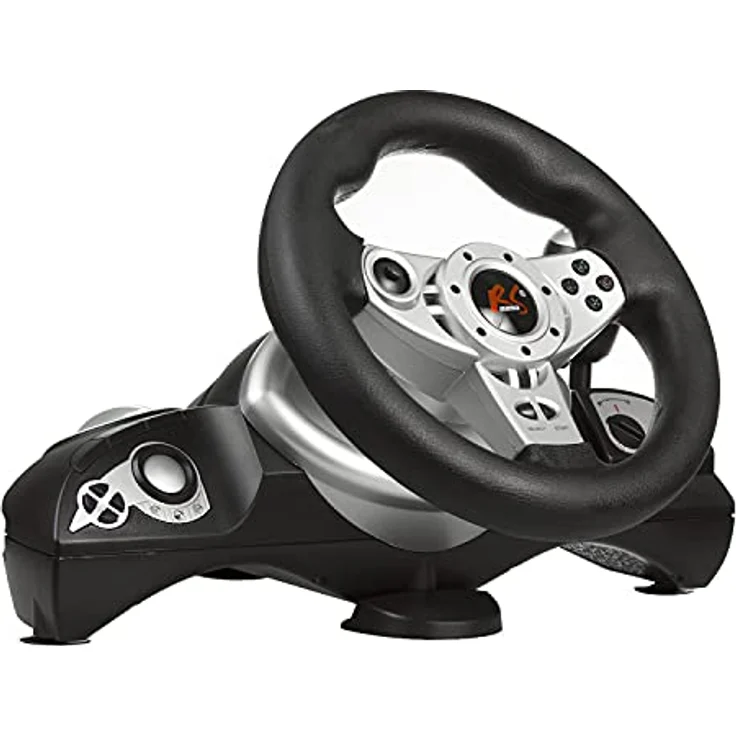 NanoRS RS700 Gaming Rennlenkrad 270° Lenkbereich Ganghebel Gas- und Bremspedal Vibrationen6 in 1 Lenkrad Kompatibel mit PS 4 / PS3 / Xbox ONE/PC (X-Input/D-Input) / Android – Bild 2