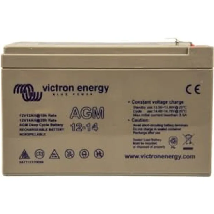 Victron Energy BAT212120086 Blei-Gel Akku 12V 14Ah, wartungsfrei, kompakt (151 x 101 x 98 mm)