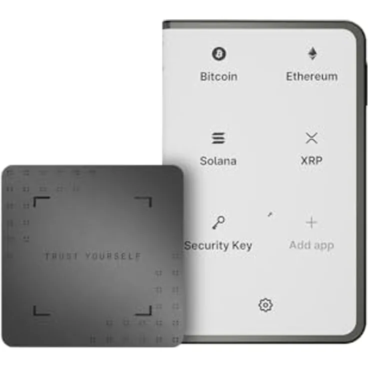 Ledger STAX, Hardware-Wallet mit Recovery Key, Bluetooth & Touchscreen für bis zu 15.000 Kryptowährungen, schwarz