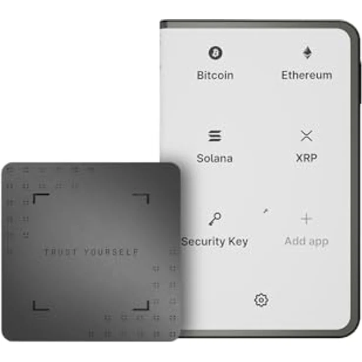 Ledger STAX, Hardware-Wallet mit Recovery Key, Bluetooth & Touchscreen für bis zu 15.000 Kryptowährungen, schwarz – Bild 1