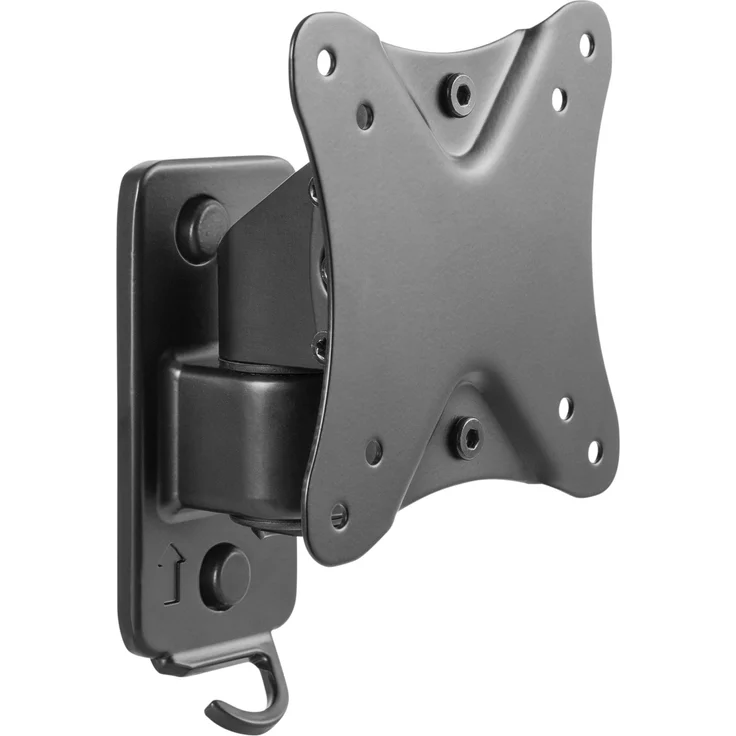 Deltaco ARM-0371, Wandhalterung für Monitore 13-27", modulare Halterung mit Neigungs-, Schwenk- und Höhenverstellmöglichkeiten, Schwarz