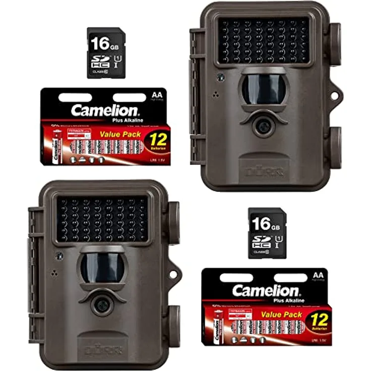 DÖRR Snapshot Mini Black 30MP 4K Überwachungskamera - Wildkamera - Fotofalle | Ultra HD 4K Videos - 940nm IR LEDs | für Innen- und Außenbereich (2er Starter-Kit)