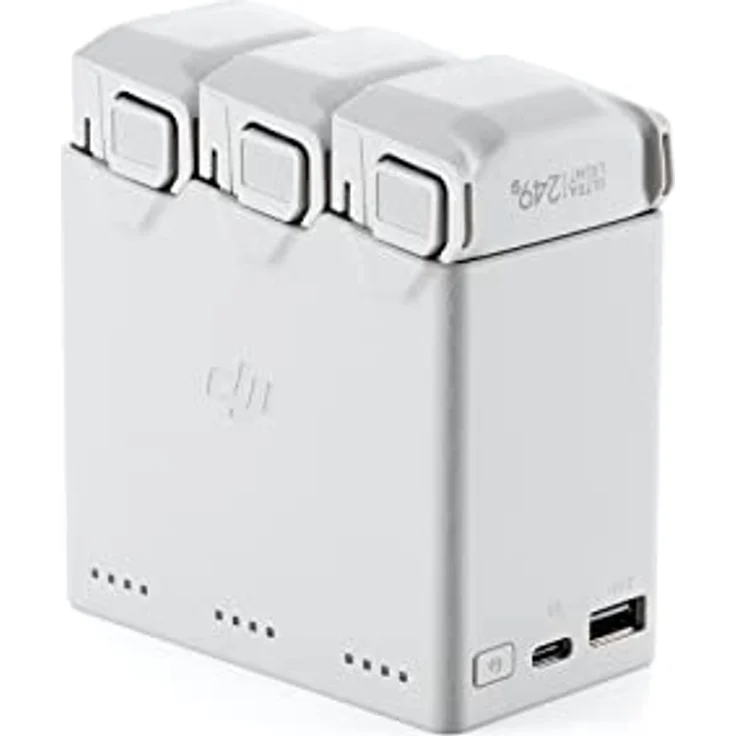 DJI Mini 3 Pro Zwei-Wege-Ladestation, Weiß, Ladestation für drei Akkus und Fernsteuerung mit Powerbank-Funktion – Bild 3