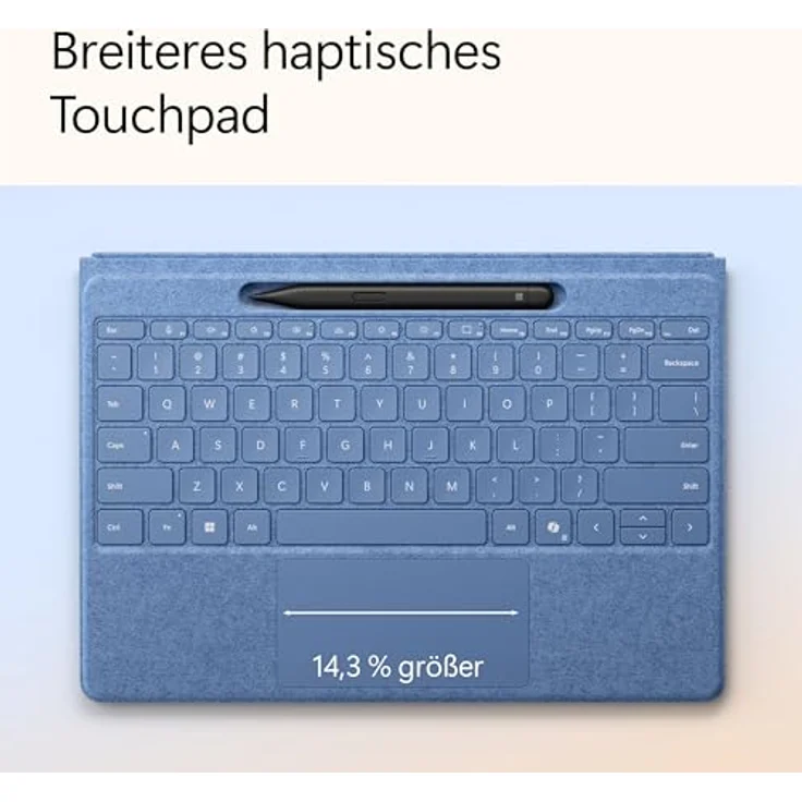 Microsoft Surface Pro Flex Keyboard mit Pen - blau, schnelles und präzises Tippen, Copilot auf Knopfdruck, kabellose Ladefunktion – Bild 7