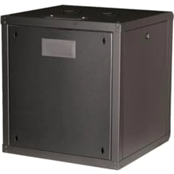 Equip Serverschrank 19" 12U 600x600mm Glastür schwarz - Netzwerkschrank mit gehärteter Glasfront und abnehmbaren Seitenteilen – Bild 4