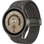 Samsung Galaxy Watch5 Pro Smartwatch, Gesundheits-Tracker, Sportuhr, Lange Akkulaufzeit, Bluetooth, 45 mm, Titanium, 1 Jahr Erweiterung, Amazon ausgeschlossen – Version FR