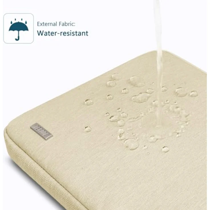 TECOOL 13,3 Zoll Laptop Tasche Hülle für MacBook Air/Pro, Wasserdicht mit Polsterschaum, Beige – Bild 3