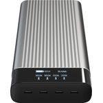 HyperJuice HyperJuice USB-C Battery Pack (27000 mAh, 100 W, 100 Wh), Powerbank, Schwarz, Silber