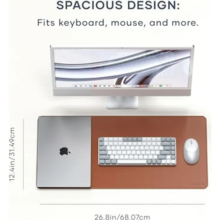 Satechi Vegan-Leather Premium Desk (XL), Mausmatte aus umweltfreundlichem Material, braun – Bild 5