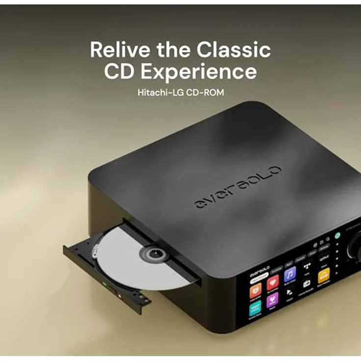 Eversolo Eversolo Play CD-Edition Kompaktanlage mit CD-Spieler, Streaming Verstärker, 5,5 Zoll Touch-Display, Aluminiumgehäuse, 60W Leistung, Multi-Room-System – Bild 4